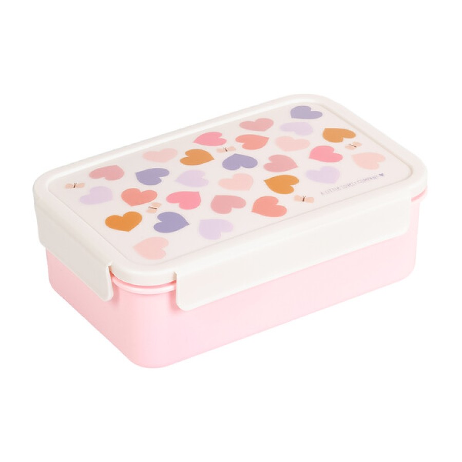 Παιδικό Δοχείο Φαγητού Bento με Χωρίσματα 1.2L A Little Lovely Company Hearts
