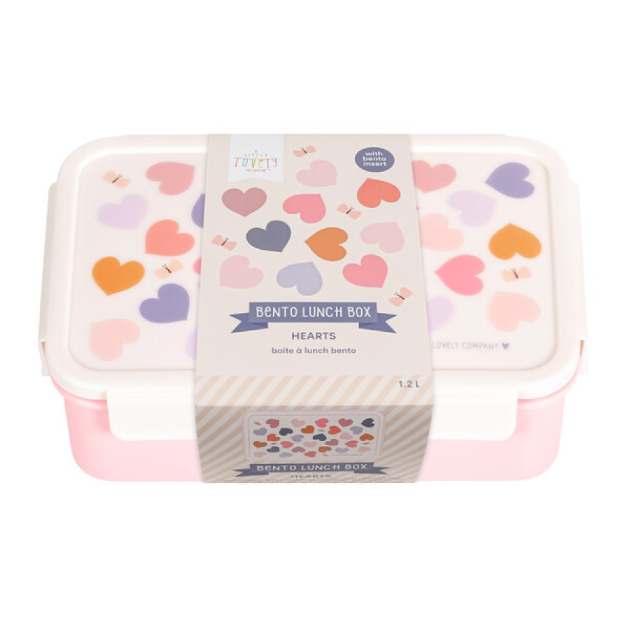 Παιδικό Δοχείο Φαγητού Bento με Χωρίσματα 1.2L A Little Lovely Company Hearts