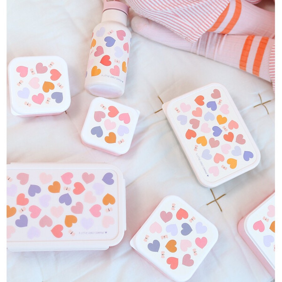 Παιδικό Δοχείο Φαγητού Bento με Χωρίσματα 1.2L A Little Lovely Company Hearts
