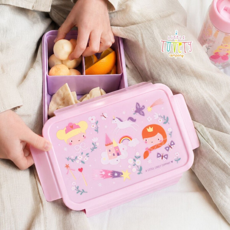 Παιδικό Δοχείο Φαγητού Bento με Χωρίσματα 1.2L A Little Lovely Company Princesses