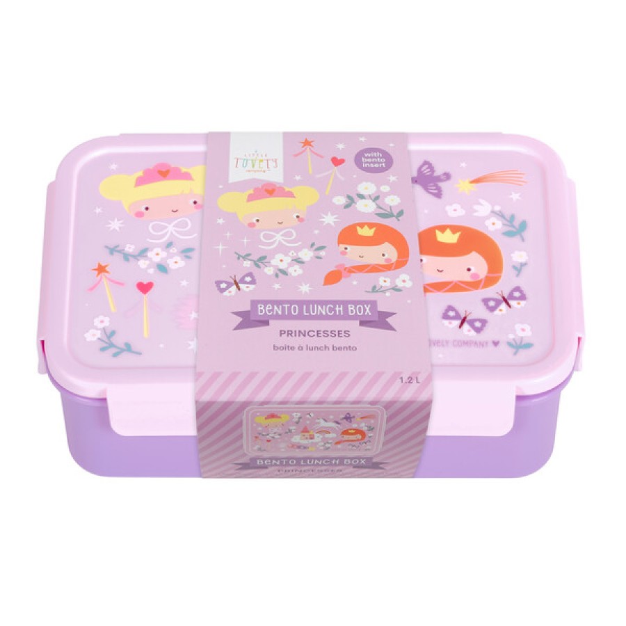 Παιδικό Δοχείο Φαγητού Bento με Χωρίσματα 1.2L A Little Lovely Company Princesses
