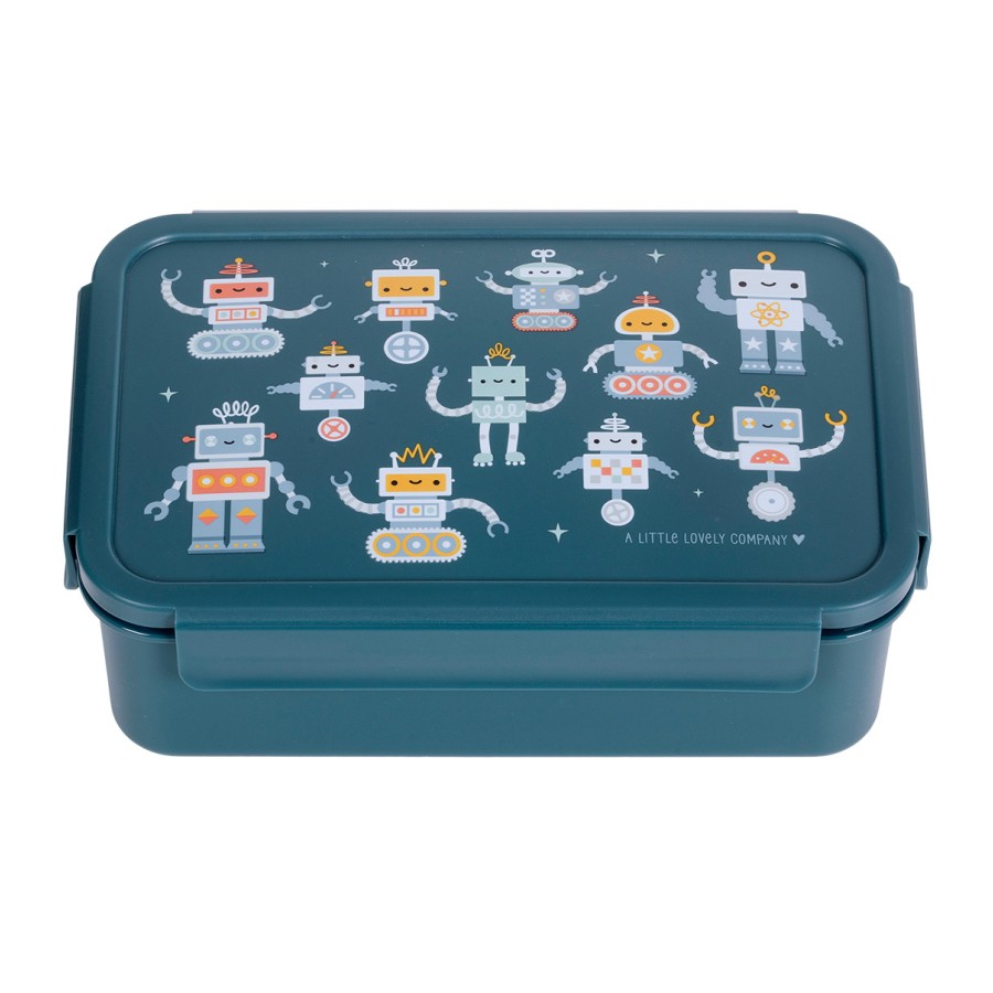 Παιδικό Δοχείο Φαγητού Bento με Χωρίσματα 1.2L A Little Lovely Company Robots