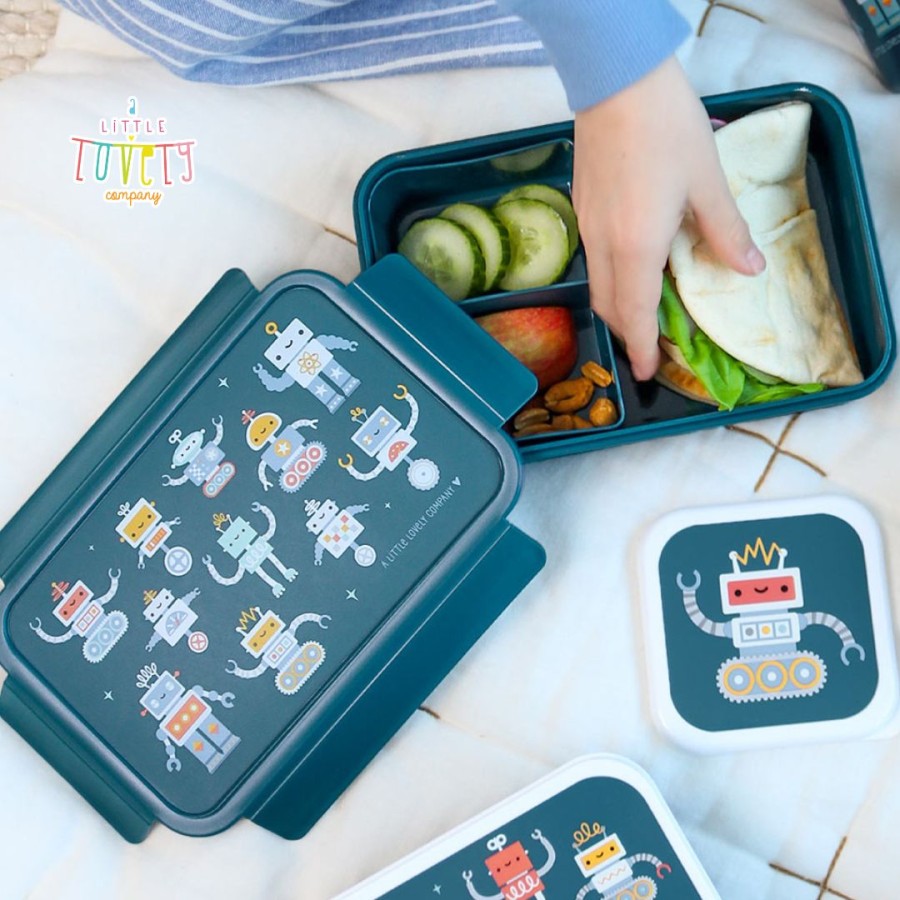 Παιδικό Δοχείο Φαγητού Bento με Χωρίσματα 1.2L A Little Lovely Company Robots