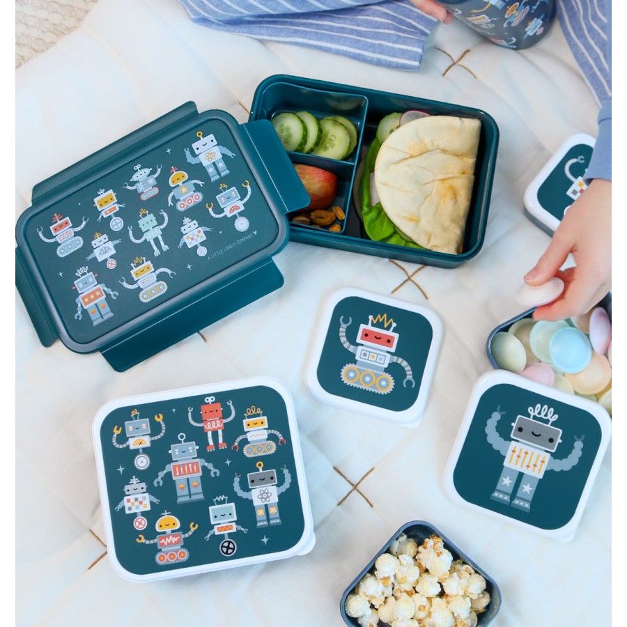 Παιδικό Δοχείο Φαγητού Bento με Χωρίσματα 1.2L A Little Lovely Company Robots