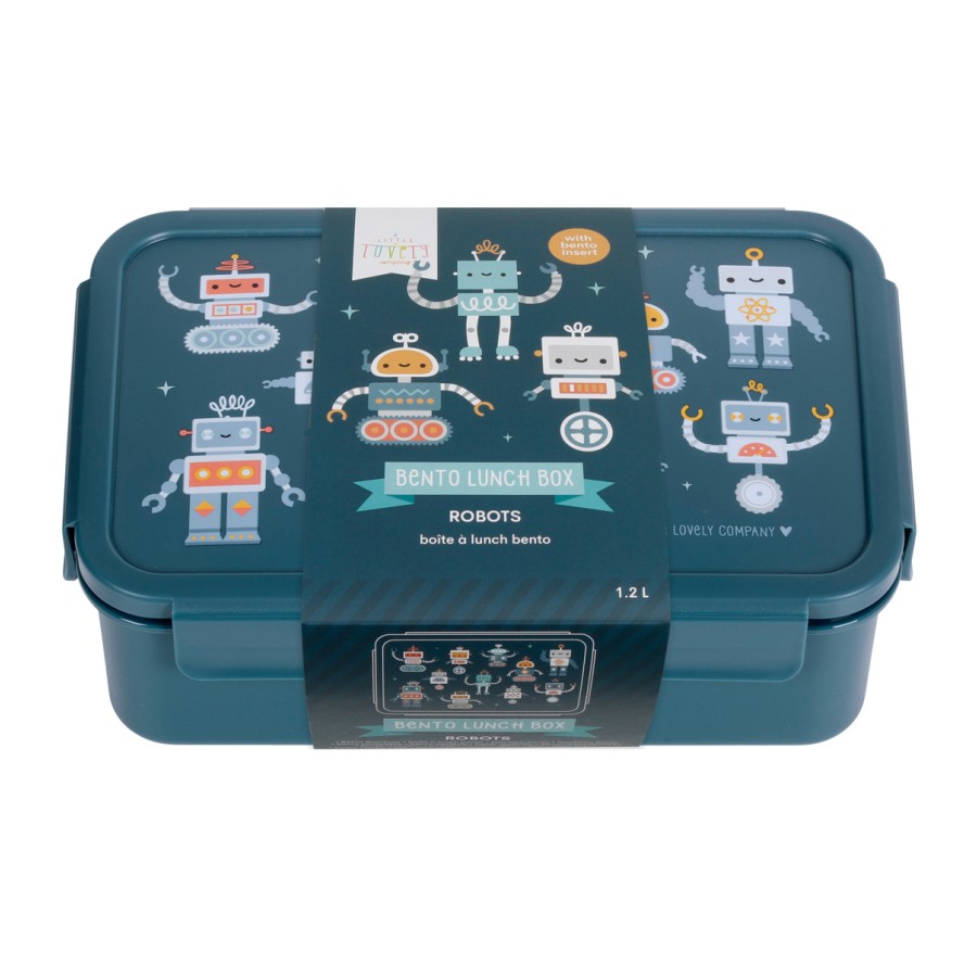 Παιδικό Δοχείο Φαγητού Bento με Χωρίσματα 1.2L A Little Lovely Company Robots