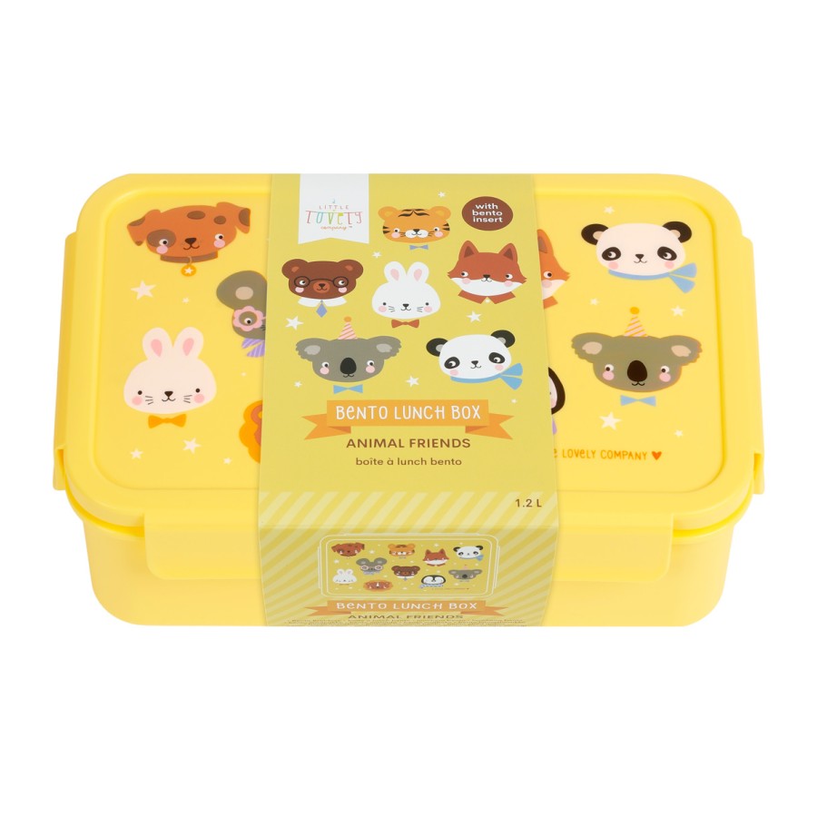 A little lovely company Παιδικό Δοχείο Φαγητού Bento με Χωρίσματα 1.2L Animal Friends