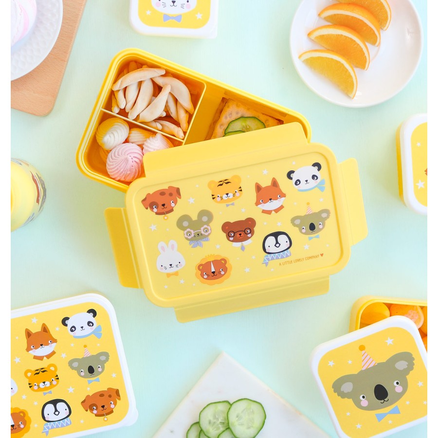 A little lovely company Παιδικό Δοχείο Φαγητού Bento με Χωρίσματα 1.2L Animal Friends