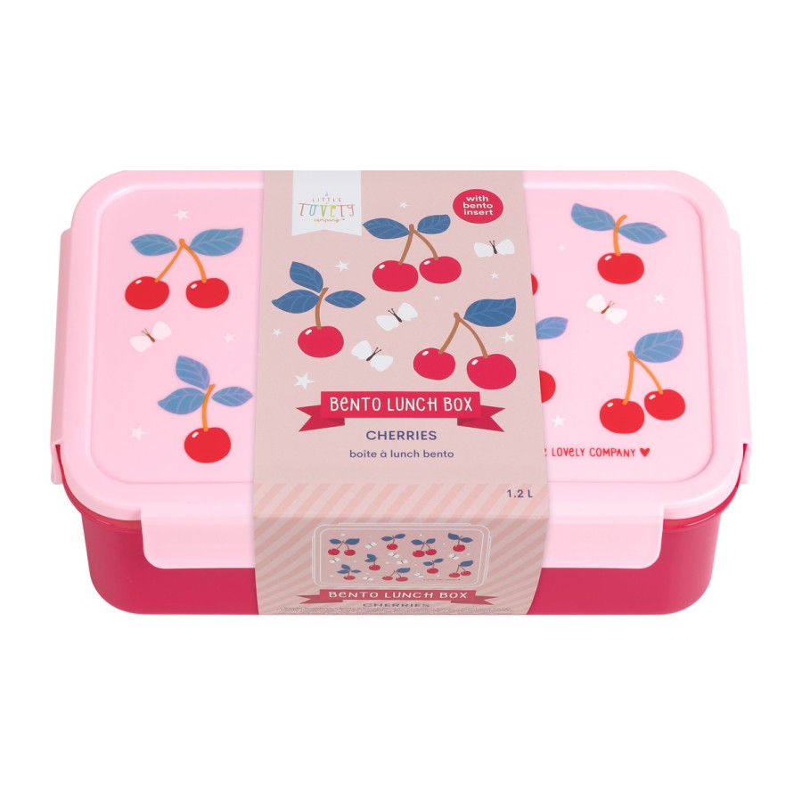 A little lovely company Παιδικό Δοχείο Φαγητού Bento με Χωρίσματα 1.2L Cherries