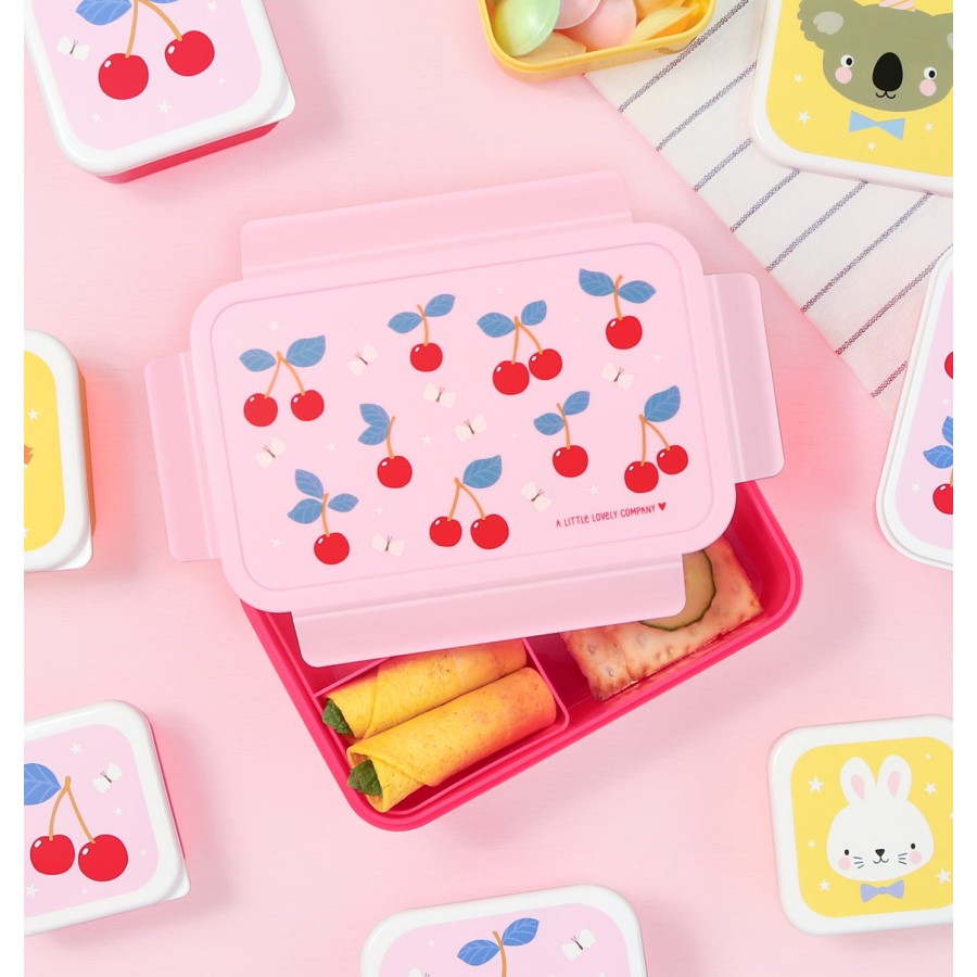 A little lovely company Παιδικό Δοχείο Φαγητού Bento με Χωρίσματα 1.2L Cherries
