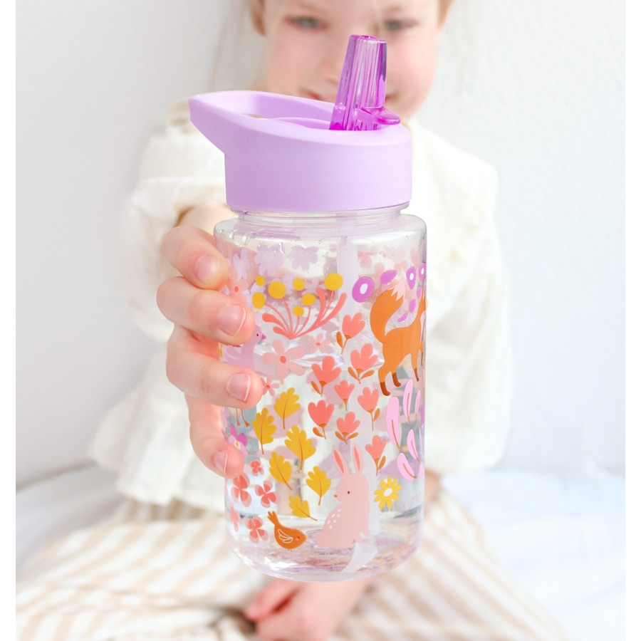 A little Lovely Company Παιδικό Παγούρι από Tritan 450ml Flower Garden