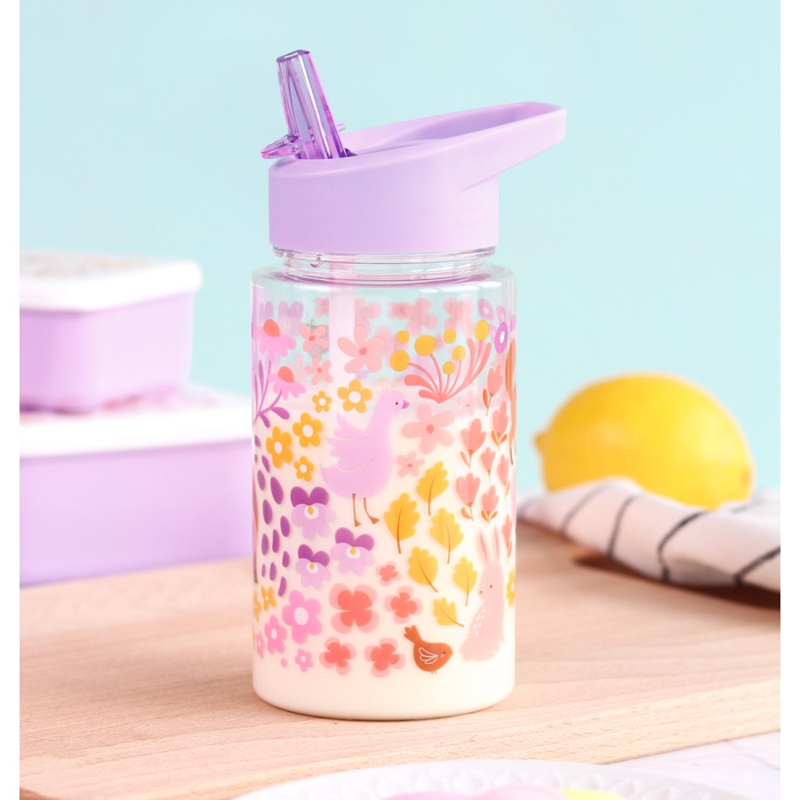 A little Lovely Company Παιδικό Παγούρι από Tritan 450ml Flower Garden
