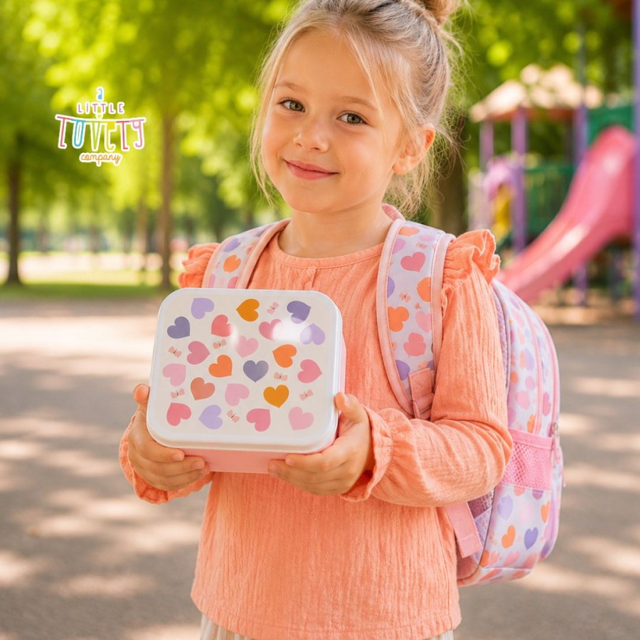 Σετ 4 Παιδικά Δοχεία Φαγητού Lunch & Snack Box A Little Lovely Company Hearts