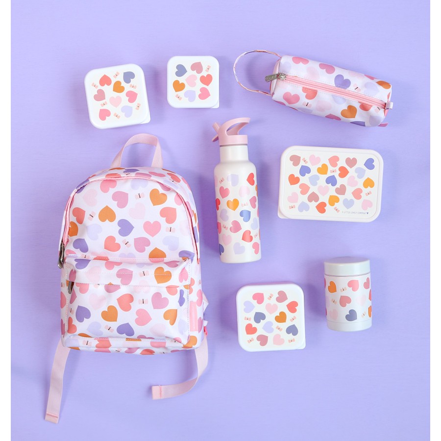 Σετ 4 Παιδικά Δοχεία Φαγητού Lunch & Snack Box A Little Lovely Company Hearts