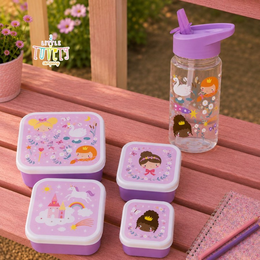Σετ 4 Παιδικά Δοχεία Φαγητού Lunch & Snack Box A Little Lovely Company Princesses