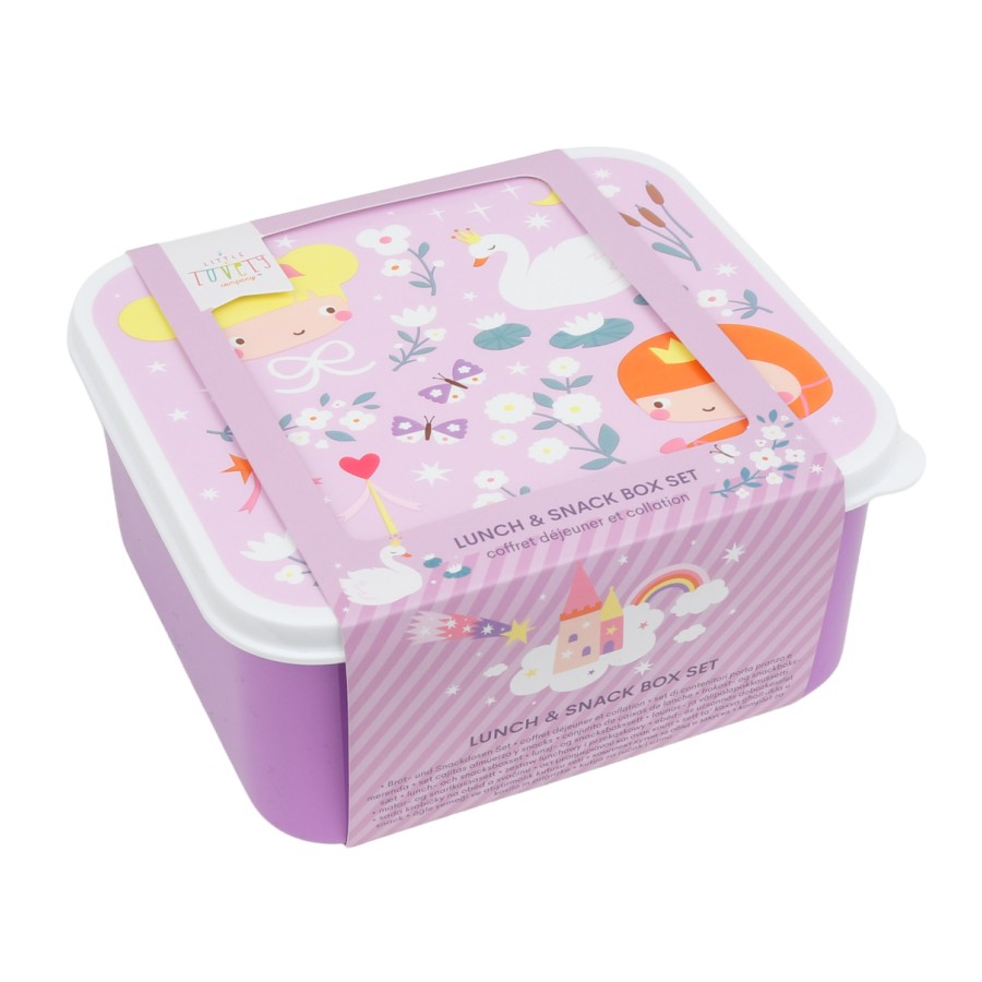 Σετ 4 Παιδικά Δοχεία Φαγητού Lunch & Snack Box A Little Lovely Company Princesses