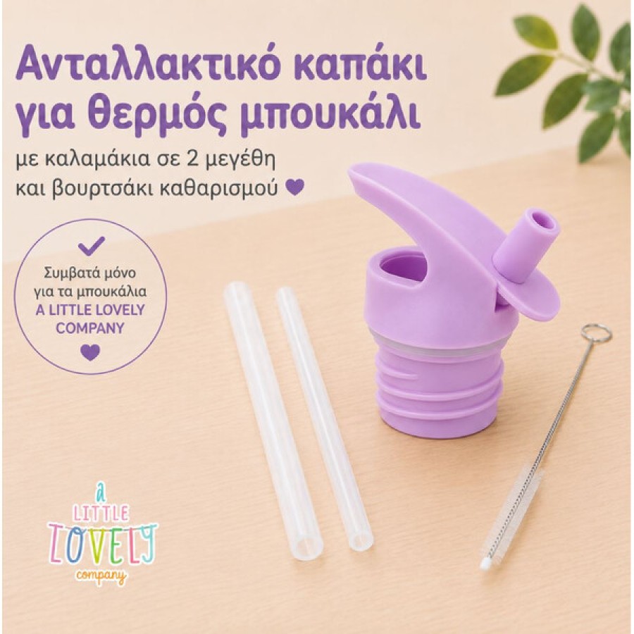 Σετ Καπάκι, Καλαμάκι & Βουρτσάκι A Little Lovely Company Princesses