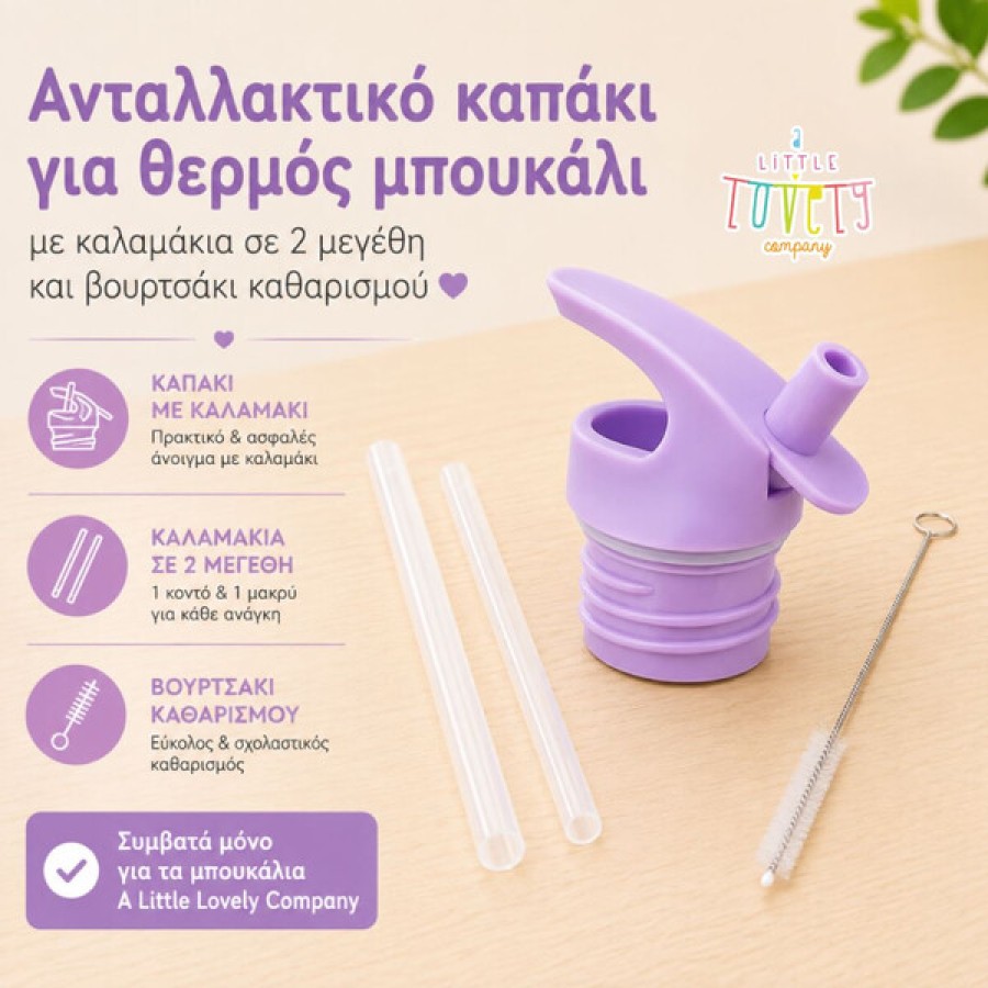 Σετ Καπάκι, Καλαμάκι & Βουρτσάκι A Little Lovely Company Princesses