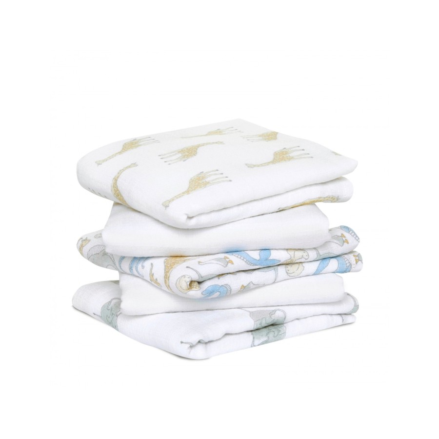 Aden + Anais Essentials Σετ 5 Βαμβακερές Μουσελίνες Essentials Cotton Squares Natural History 60x60εκ.