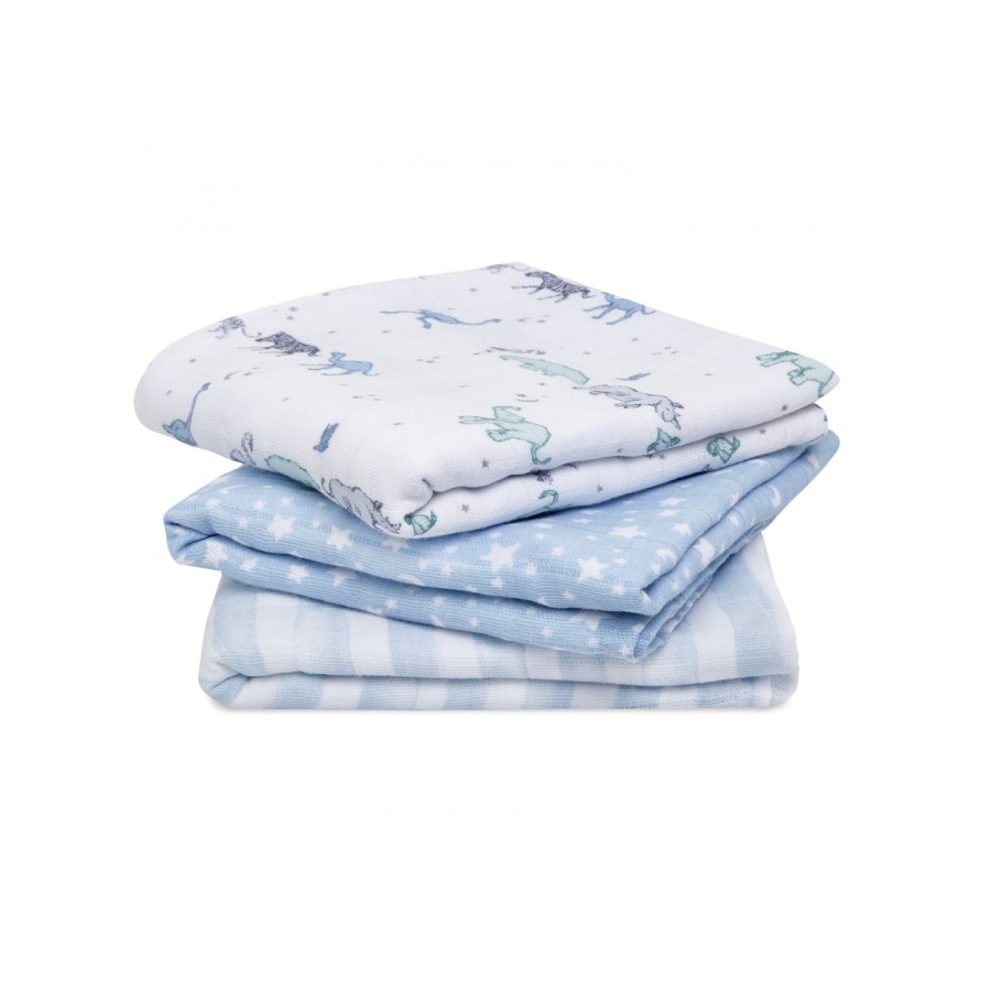 Aden + Anais Essentials Σετ 3 Βαμβακερές Μουσελίνες Boutique Cotton Squares Rising Star 70x70εκ.