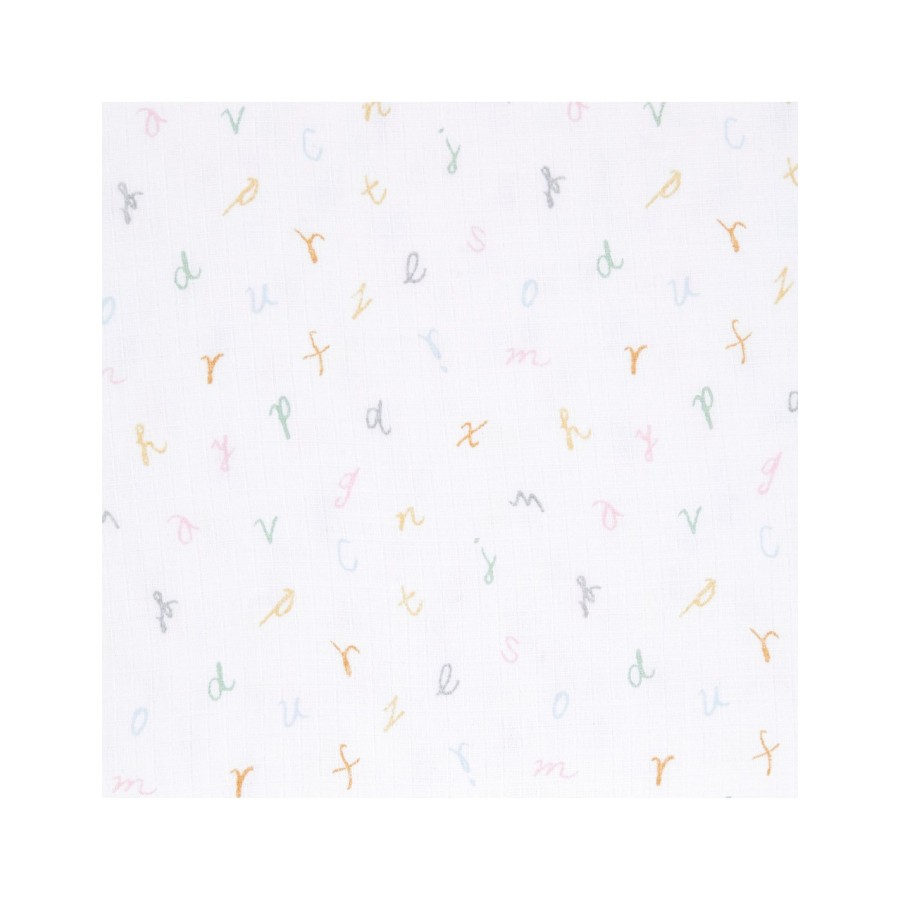 Aden + Anais Essentials Σετ 4 Βαμβακερές Μουσελίνες Swaddle Box Alphabet Animals 112x112εκ.