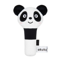 Βελούδινη Κουδουνίστρα Akuku Squeaker Panda 14εκ.