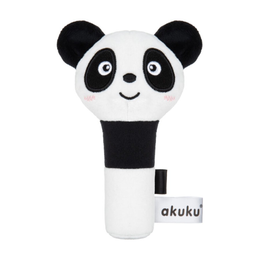 Βελούδινη Κουδουνίστρα Akuku Squeaker Panda 14εκ.