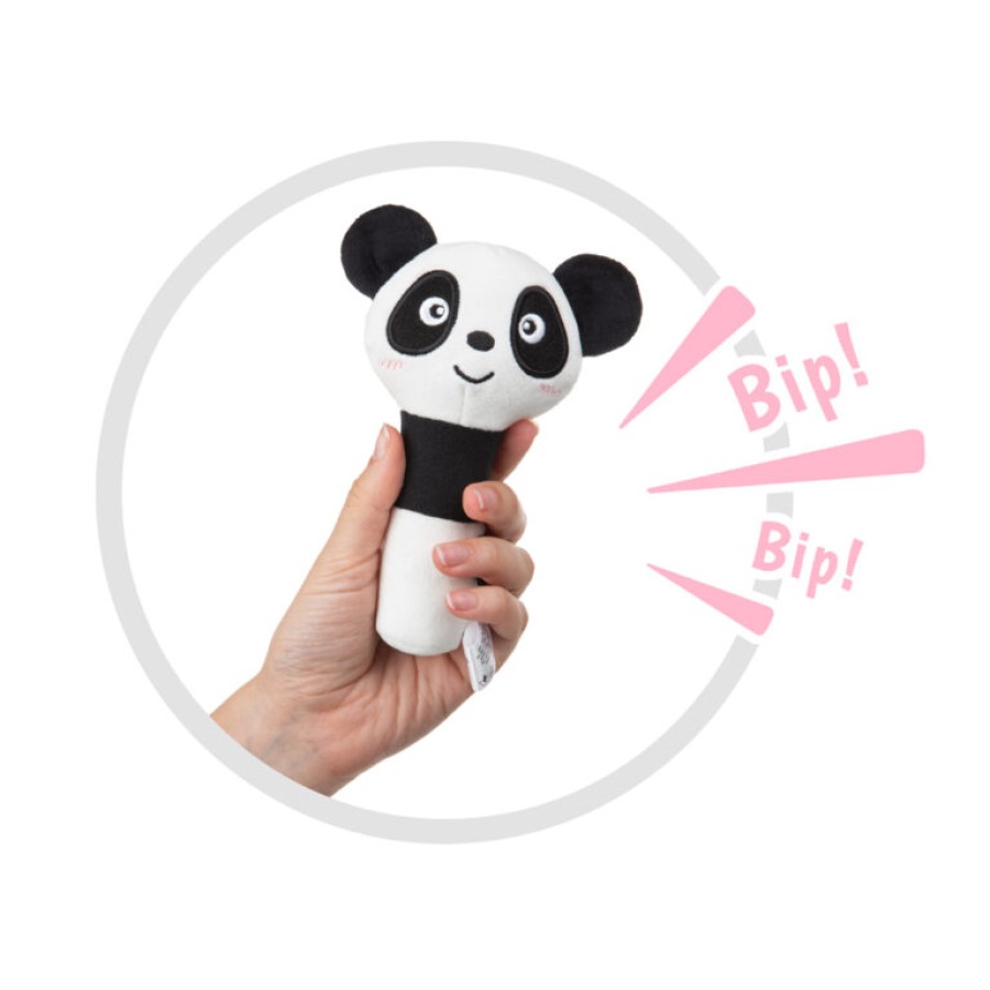 Βελούδινη Κουδουνίστρα Akuku Squeaker Panda 14εκ.
