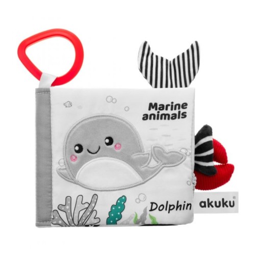 Akuku Βρεφικό Μαλακό Βιβλιαράκι Marine Animals