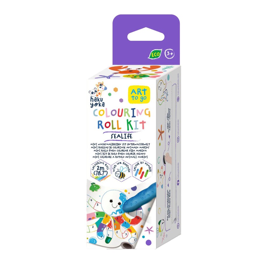 Haku Yoka Παιδικό Σετ Κηρομπογιές Art To Go Mini Colouring Roll Kit Sealife