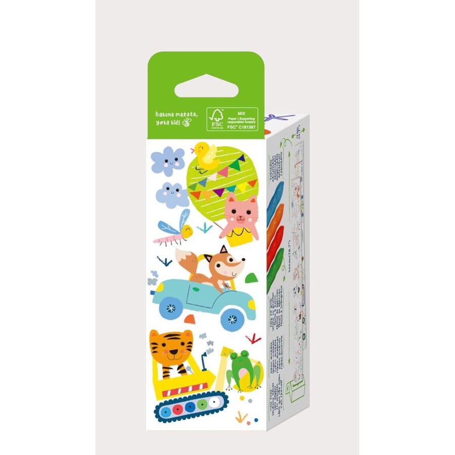 Haku Yoka Παιδικό Σετ Κηρομπογιές Art To Go Mini Colouring Roll Kit Vehicle