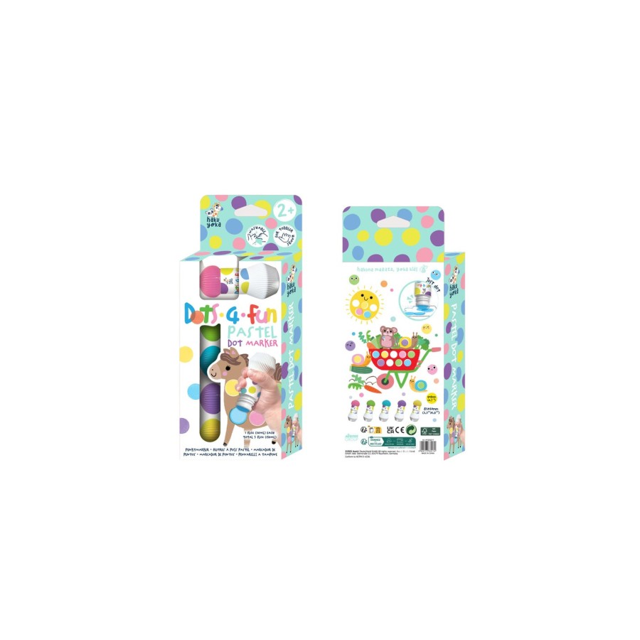 Παιδικοί Μαρκαδόροι για Βούλες Avenir Dots 4 Fun Pastel Colors 5τμχ.