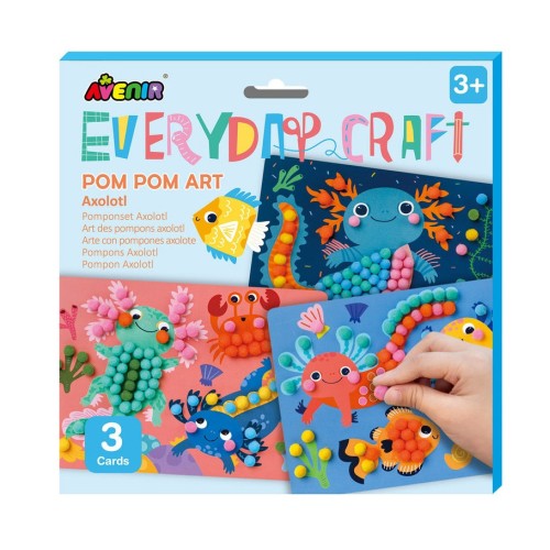 Παιδικό Σετ Χειροτεχνίας με Πομ Πομ DIY Avenir Everyday Craft Pom Pom Art Axolotl