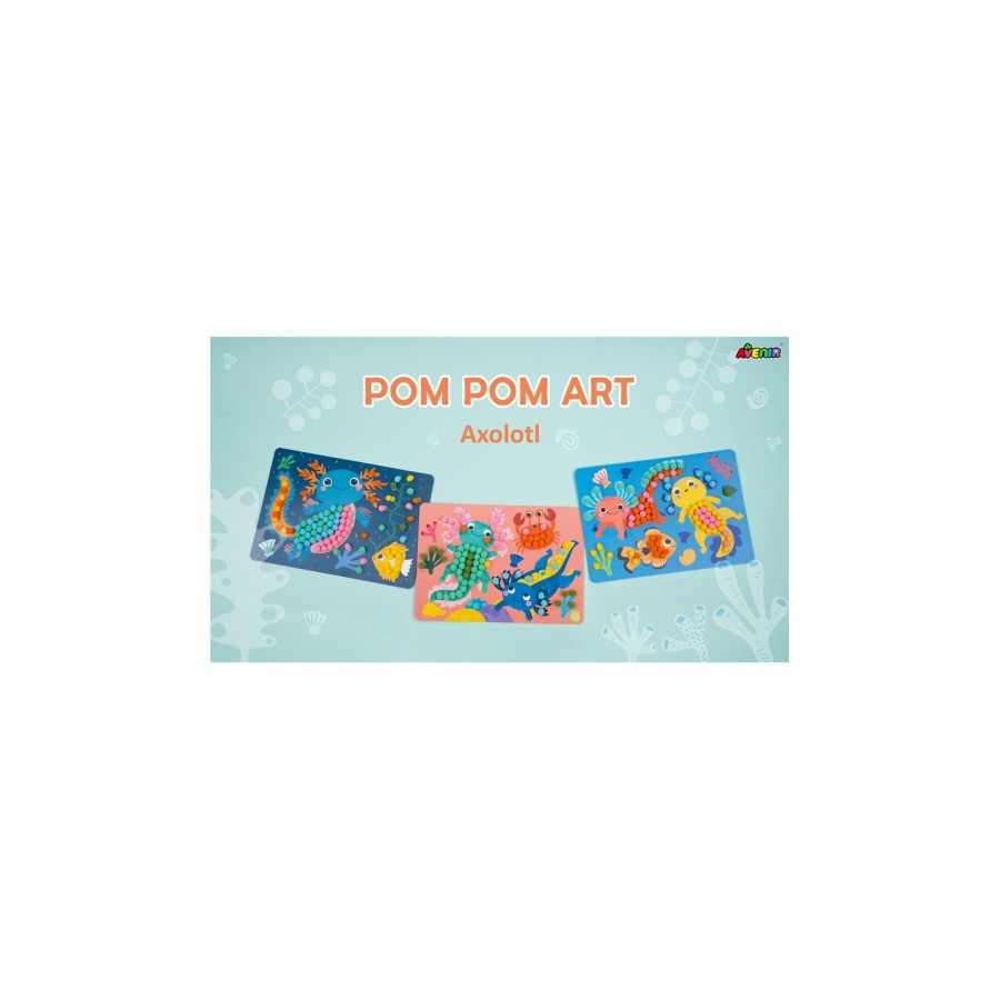 Παιδικό Σετ Χειροτεχνίας με Πομ Πομ DIY Avenir Everyday Craft Pom Pom Art Axolotl