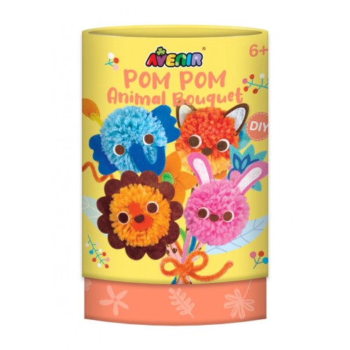 Avenir Παιδικό Σετ Χειροτεχνίας Pom Pom Animal Bouquet