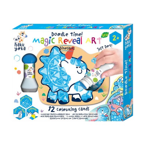 Haku Yoka Σετ Ζωγραφικής με Κάρτες Doogle Time-Magic Reveal Art Dinosaurs