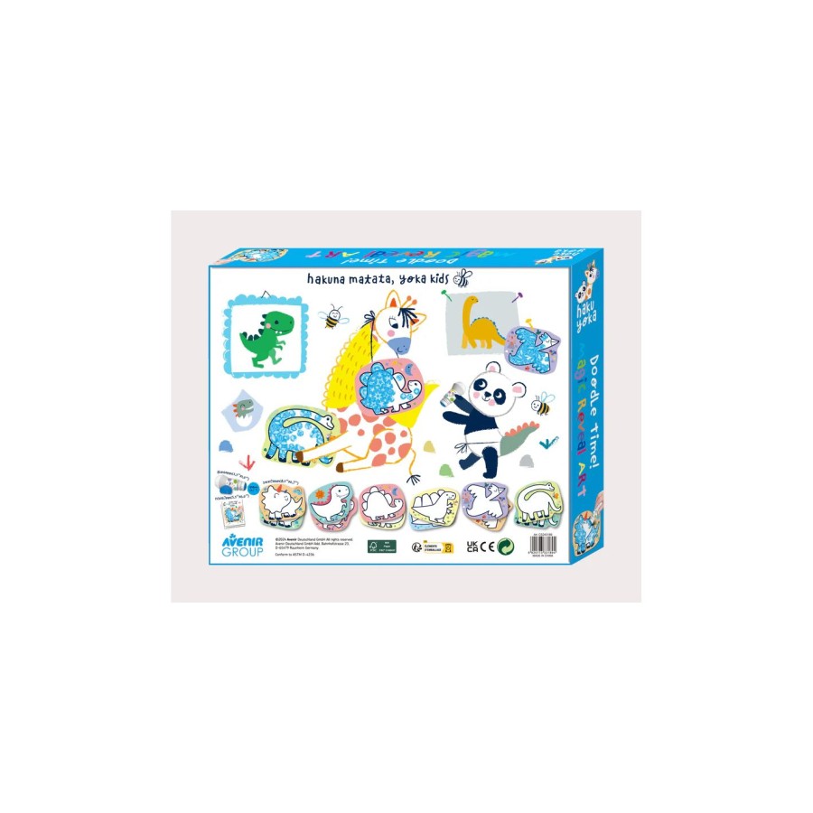 Haku Yoka Σετ Ζωγραφικής με Κάρτες Doogle Time-Magic Reveal Art Dinosaurs