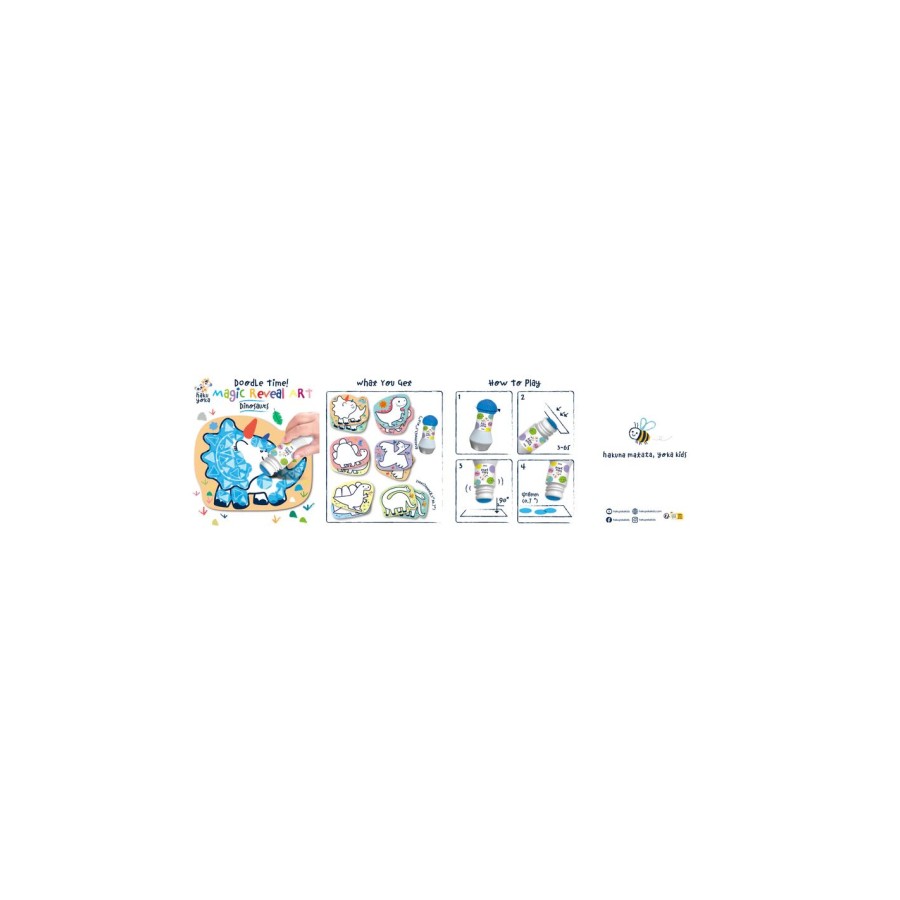 Haku Yoka Σετ Ζωγραφικής με Κάρτες Doogle Time-Magic Reveal Art Dinosaurs