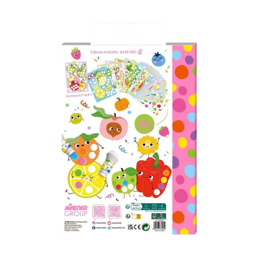 Παιδικό Βιβλίο Ζωγραφικής Avenir Dots 4 Fun Colouring Book Food Party