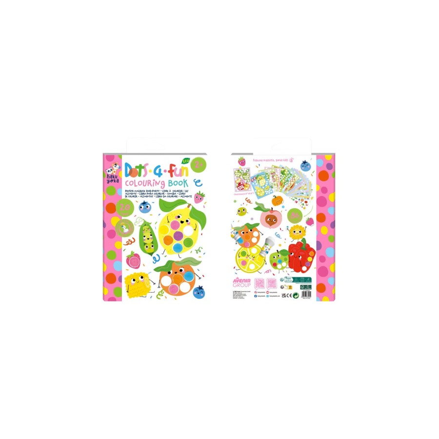 Παιδικό Βιβλίο Ζωγραφικής Avenir Dots 4 Fun Colouring Book Food Party