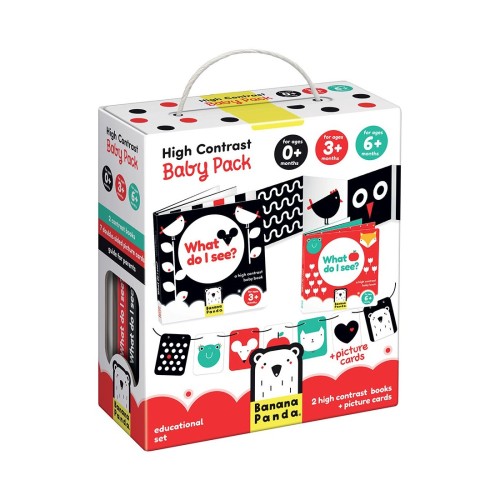 Banana Panda Βρεφικό Παιχνίδι με Κάρτες High Contrast Baby Pack 0m+, 3m+, 6m+