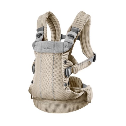 BabyBjοrn Βρεφικός Μάρσιπος Harmony 3D Mesh Grey Beige
