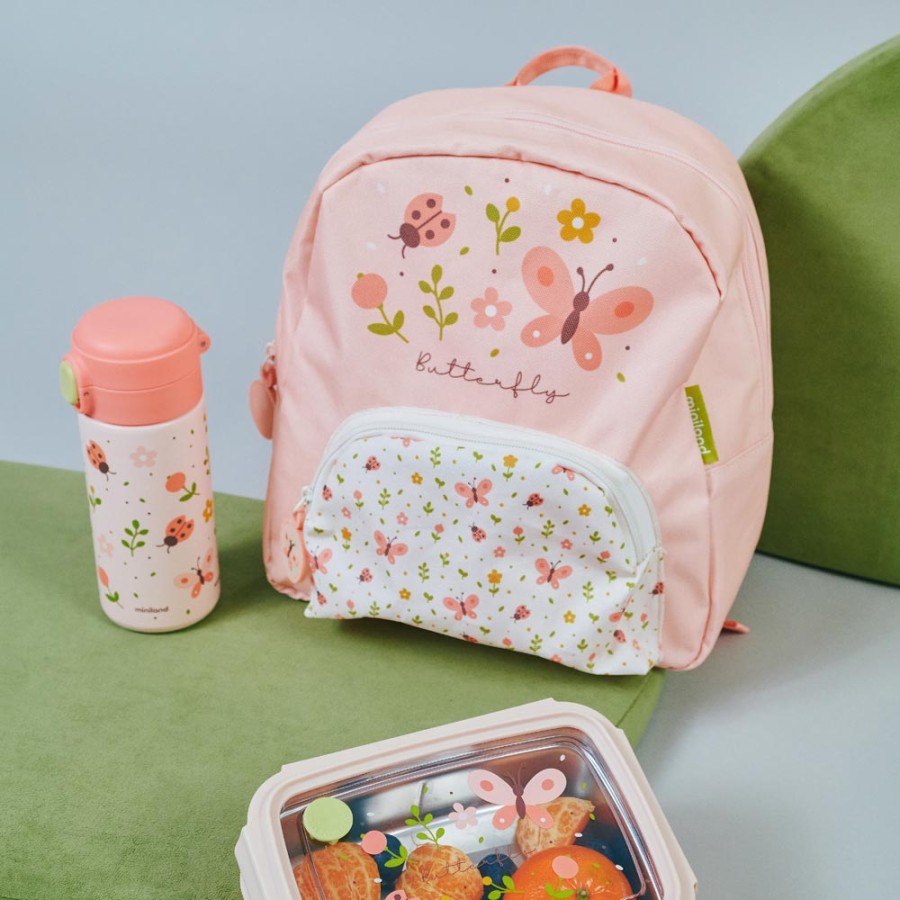 Miniland Παιδικο Ανοξειδωτο Παγουρι Steel Junior Bottle Butterfly 320 Ml