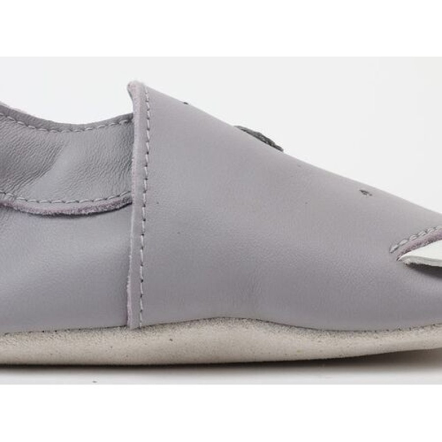 Bobux Softsole Μαλακό Δερμάτινο Ανατομικό Παπουτσάκι Woof Grey 