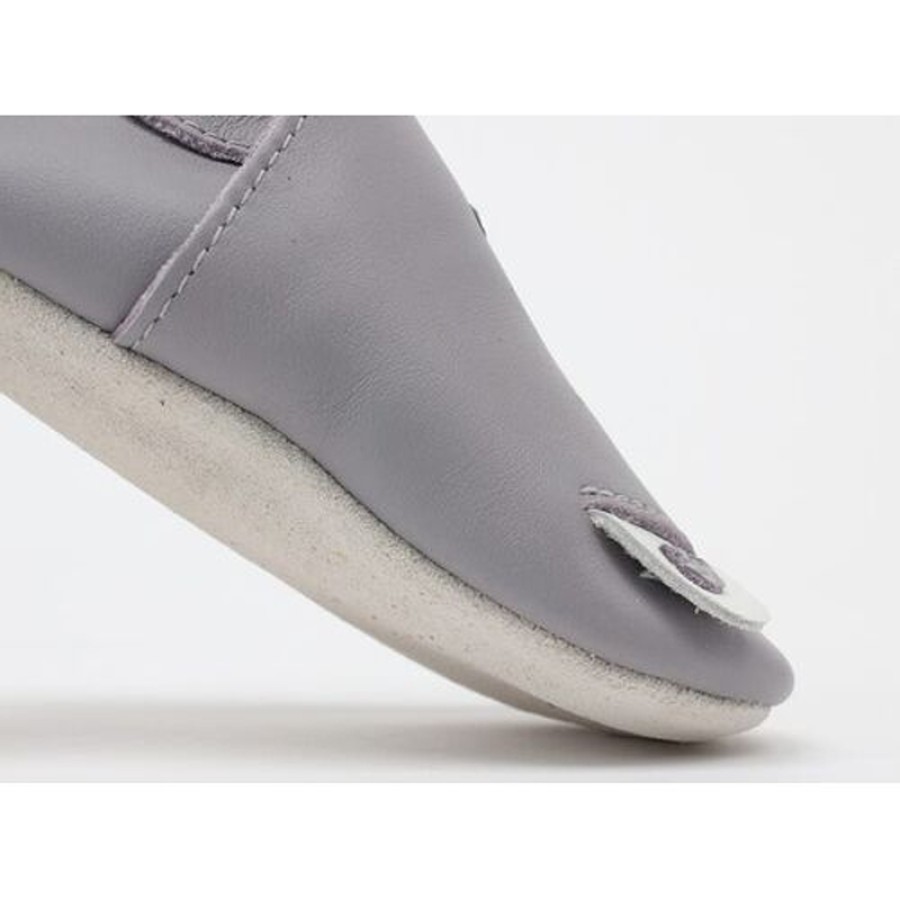 Bobux Softsole Μαλακό Δερμάτινο Ανατομικό Παπουτσάκι Woof Grey 
