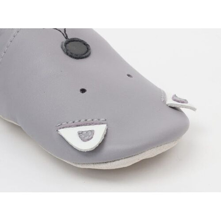 Bobux Softsole Μαλακό Δερμάτινο Ανατομικό Παπουτσάκι Woof Grey 