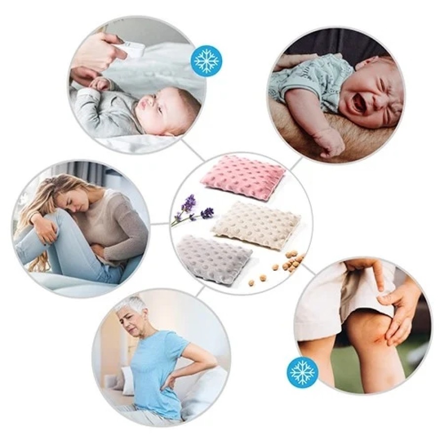 Babyono Φυσική Θερμοφόρα με Κουκούτσια από Κεράσια & Λεβάντα για Κολικούς Μπεζ