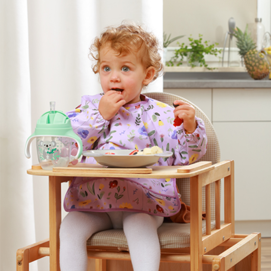 BabyOno Παιδικό Ποτηράκι Sippy Cup με Καλαμάκι από Σιλικόνη & Βαρίδι 240ml Mint
