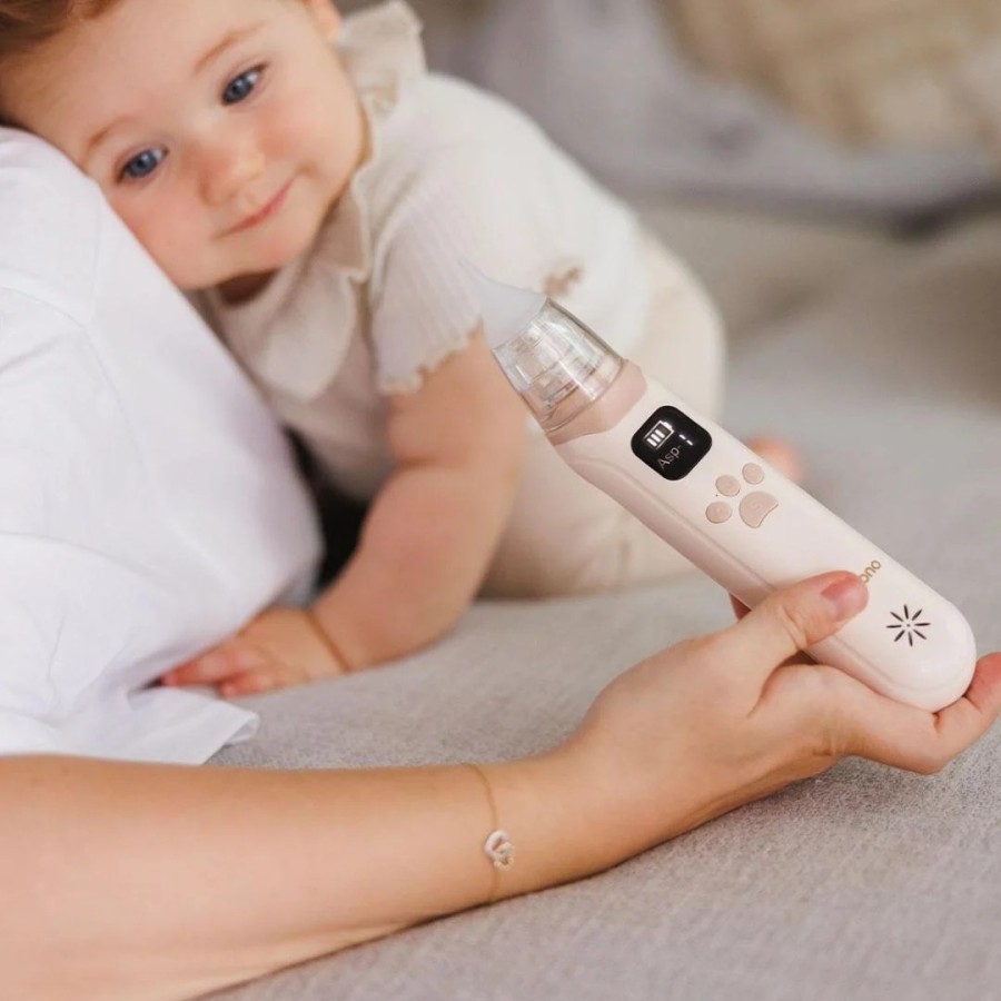 Ηλεκτρικός Ρινικός Αποφρακτήρας Μύτης BabyOno με 3 επίπεδα Έντασης & Αθόρυβη Λειτουργία Μπεζ