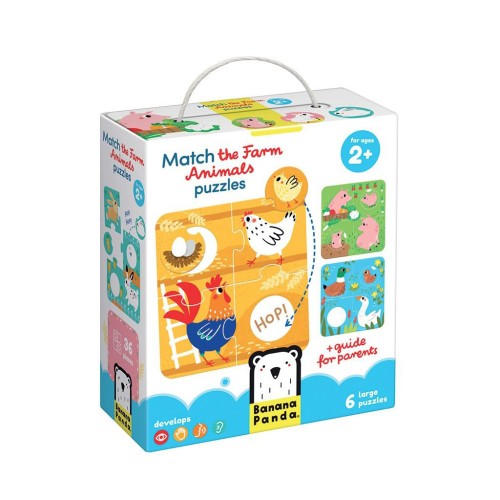 Banana Panda Παιδικά Παζλ με Ζωάκια On-The-Go Match the Farm Animals 2+