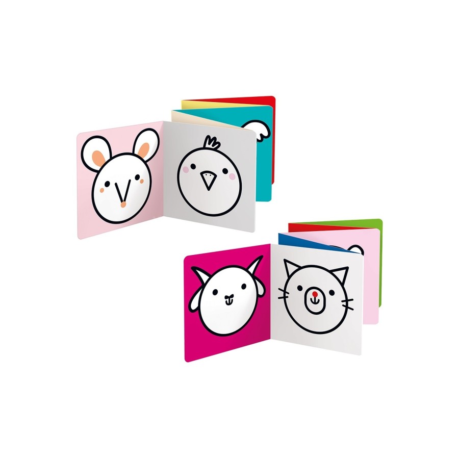 Banana Panda Βιβλία Ζωγραφικής Looong Coloring Books The White Grip Animals 2τμχ. 18m+